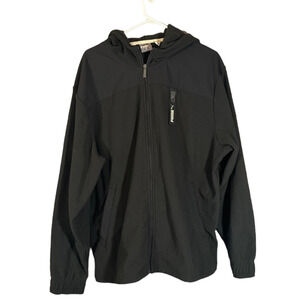 Puma Black Full Zip Hooded Athletic Lightweight Casual Jacket Men Sz L
